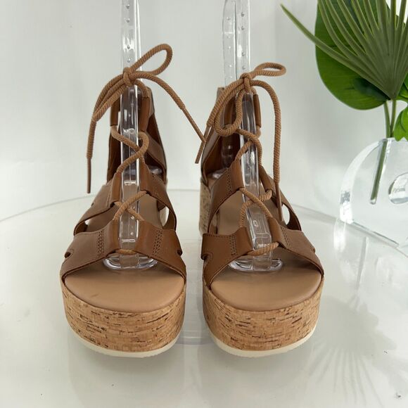 Sorel Brown Wedge Sandals - Picture 4 of 16